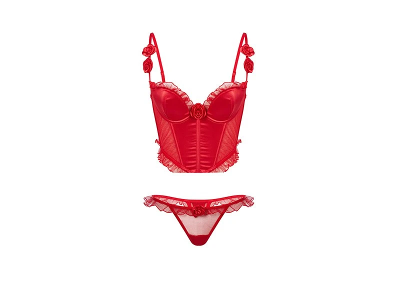 Red Lace Matching Set